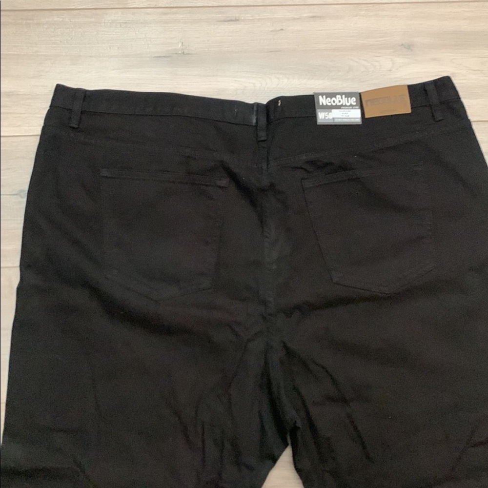 NeoBlue black slim denim jeans size 50 straight leg - Picture 4 of 11